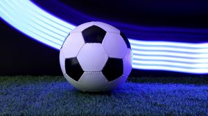 Preview wallpaper soccer ball, ball, grass, sport