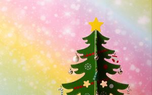 Preview wallpaper spruce, toy, new year, christmas, colorful