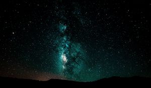 Preview wallpaper starry sky, milky way, night, shining, galaxy