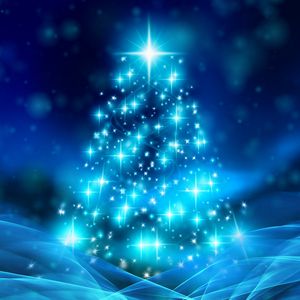 Preview wallpaper tree, christmas, new year, glitter, sparks