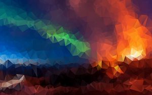 Preview wallpaper triangles, geometric, mosaic, multicolored