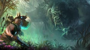 Preview wallpaper troll, dog, art, forest