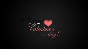 Preview wallpaper valentines day, heart, inscription, black, red