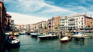 Preview wallpaper venice, italy, grand canal, gondolas