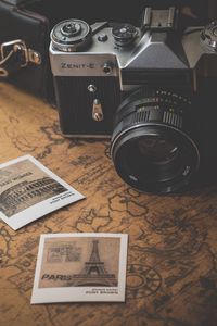 Preview wallpaper vintage, retro, camera, map, photos, travel