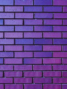 Preview wallpaper wall, brick, purple, texture